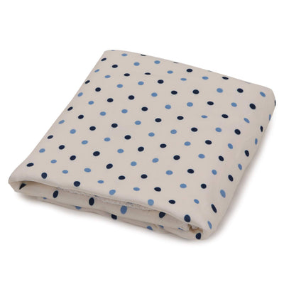 Kassy Pop Double Layer Minky Multipurpose Receiving Blanket Wrapping Sheet - Blue Dots