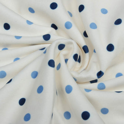 Kassy Pop Double Layer Minky Multipurpose Receiving Blanket Wrapping Sheet - Blue Dots