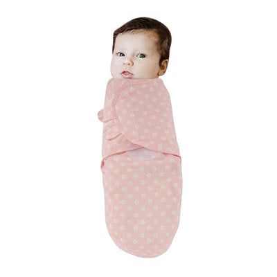 KASSY POP Baby Cotton Swaddle Adjustable Infant Wrap 23 X 23 Inches Baby Swaddle Blanket -  Flower Print