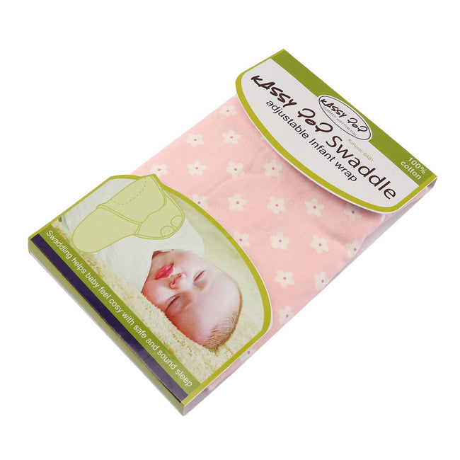 KASSY POP Baby Cotton Swaddle Adjustable Infant Wrap 23 X 23 Inches Baby Swaddle Blanket -  Flower Print