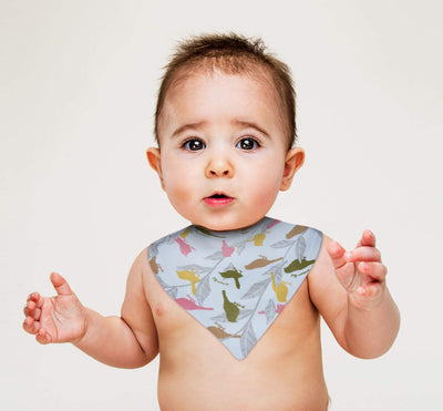 KASSY POP Baby Absorbing Bandana Drool Bibs (Adjustable Size), 1pc - Bird Print