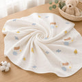 KASSY POP Kids Muslin Cotton Bath Towel, Blanket, Swaddle,105 X 105 cm - Moon Print