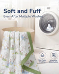 Kassy Pop 100% Bamboo Cotton Baby Swaddle Wrap Cum Receiving Blanket, 110x110 cm - Bunny Print