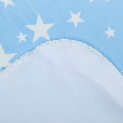 Kassy Pop Double Layer Minky Multipurpose Receiving Blanket Wrapping Sheet - Blue Star
