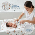 KASSY POP Kids Muslin Cotton Bath Towel, Blanket, Swaddle,105 X 105 cm - Bear Print