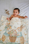 KASSY POP Baby's Cotton Wrapping Receiving Blanket for New Born (0-1.5 Years) - Rabbit Print