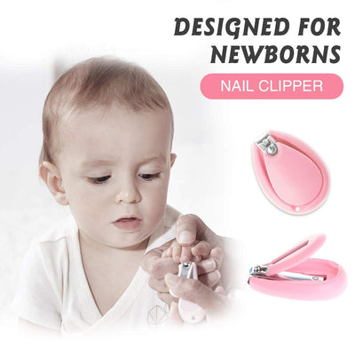 Kassy Pop 4-in-1 Baby Manicure Grooming Kit Set with Baby Nail, Scissor, File, and Tweezer - Pink