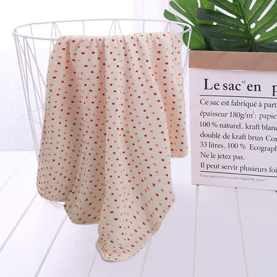 Kassy Pop Double Layer Minky Multipurpose Receiving Blanket Wrapping Sheet - Red Dots