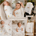 KASSY POP Kids Muslin Cotton Bath Towel, Blanket, Swaddle,105 X 105 cm - Moon Print