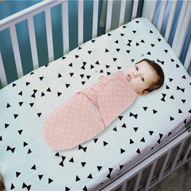 KASSY POP Baby Cotton Swaddle Adjustable Infant Wrap 23 X 23 Inches Baby Swaddle Blanket -  Flower Print