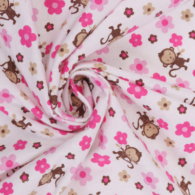 KASSY POP Baby Cotton Flannel Wrapping Sheets Blankets Swaddles (0-1.5 Years), Pack of 4 - Animal Print