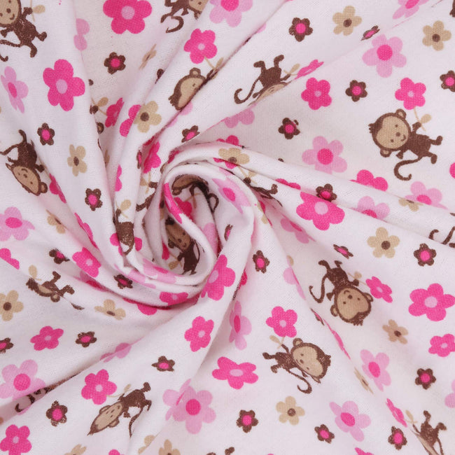 KASSY POP Baby Cotton Flannel Wrapping Sheets Blankets Swaddles (0-1.5 Years), Pack of 4 - Animal Print