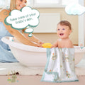 Kassy Pop 100% Bamboo Cotton Baby Swaddle Wrap Cum Receiving Blanket, 110x110 cm - Rabbit Print