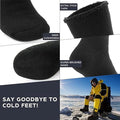 Kassy Pop Unisex Thermal Insulated Woolen Socks, Free Size - Black