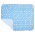 Kassy Pop Double Layer Minky Multipurpose Receiving Blanket Wrapping Sheet - Blue Star