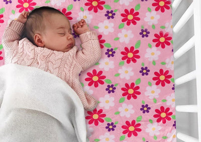 Kassy Pop Baby Baby Plush Microfiber Fleece Blankets for 0-2 Years, 30 x 40 inches - Flower Print
