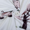 Kassy Pop Soft Fleece Multipurpose Receiving Blanket Wrapping Sheet - Giraffe Print