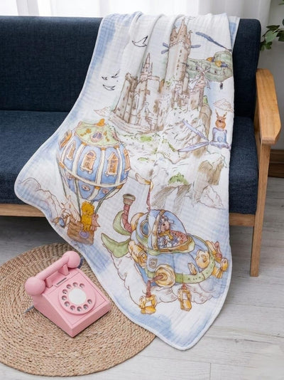 Kassy Pop 100% Bamboo Cotton Baby Swaddle Wrap Cum Receiving Blanket, 110x110 cm - Jungle Print 3