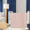 Kassy Pop Double Layer Minky Multipurpose Receiving Blanket Wrapping Sheet - Red Dots