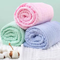 KASSY POP Kids Muslin Cotton Bath Towel, Blanket, Swaddle,105 X 105 cm - Mint Green