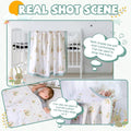 Kassy Pop 100% Bamboo Cotton Baby Swaddle Wrap Cum Receiving Blanket, 110x110 cm - Rabbit Print