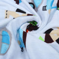 Kassy Pop Baby Baby Plush Microfiber Fleece Blankets for 0-2 Years, 30 x 40 inches - Vehicle Print
