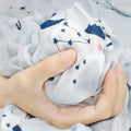 Kassy Pop 100% Bamboo Cotton Baby Swaddle Wrap Cum Receiving Blanket, 125x100 cm - Blue Unicorn Print