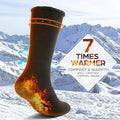Kassy Pop Unisex Thermal Insulated Woolen Socks, Free Size - Black