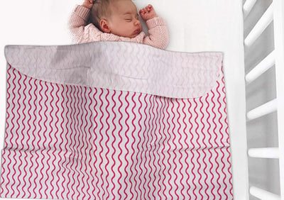 KASSY POP Baby Cotton Flannel Wrapping Sheets Blankets Swaddles (0-1.5 Years), Pack of 4 - Dots and Zigzag Print