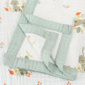 Kassy Pop 100% Bamboo Cotton Baby Swaddle Wrap Cum Receiving Blanket, 110x110 cm - Rabbit Print