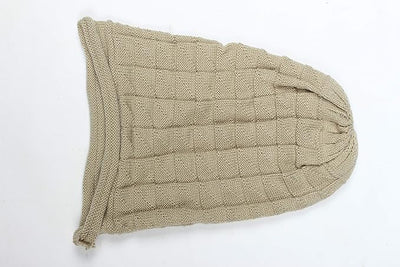 Kassy Pop Men's and Women's Knitted Wool Beanie Cap, Free Size - Beige