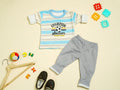KASSY POP Soccer Champion Baby T-shirt and Pajamas Set for Kids - Blue