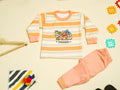 KASSY POP Hit The Road Baby  T-shirt and Pajamas Set for Kids - Peach