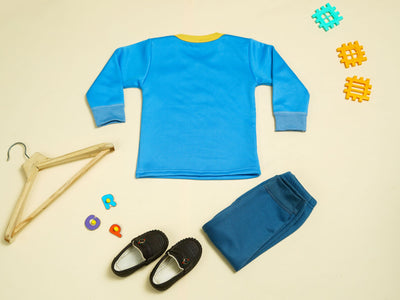 KASSY POP Better Together Baby  T-shirt and Pajamas Set for Kids - Blue