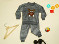 KASSY POP Teddy Baby Fleece T-shirt and Pajamas Set for Kids -  Grey
