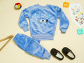 KASSY POP Teddy Wink Baby Fleece T-shirt and Pajamas Set for Kids - Sky Blue