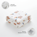 KASSY POP Kids Muslin Cotton Bath Towel, Blanket, Swaddle,105 X 105 cm -  Teddy Balloon