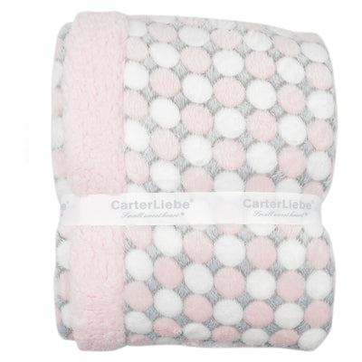 Kassy Pop Soft Fleece Multipurpose Receiving Blanket Wrapping Sheet - Pink