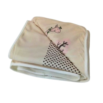 Kassy Pop Soft Fleece Multipurpose Receiving Blanket Wrapping Sheet - Giraffe Print