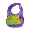 KASSY POP Waterproof Silicone Baby Feeding Bibs, Velcro Closure - Rhino Print