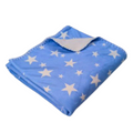 Kassy Pop Double Layer Minky Multipurpose Receiving Blanket Wrapping Sheet - Blue Star