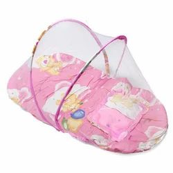 Kassy pop Cotton Bedding with a Mosquito Net with Pillow for Baby (0-24 Months) - Teddy Print
