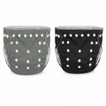 Kassy pop Cotton Cloth Reusable Diaper for Babies with One Piece 3-Layer Microfiber Insert (0-36 Months) Pack of 2 - Black and Grey