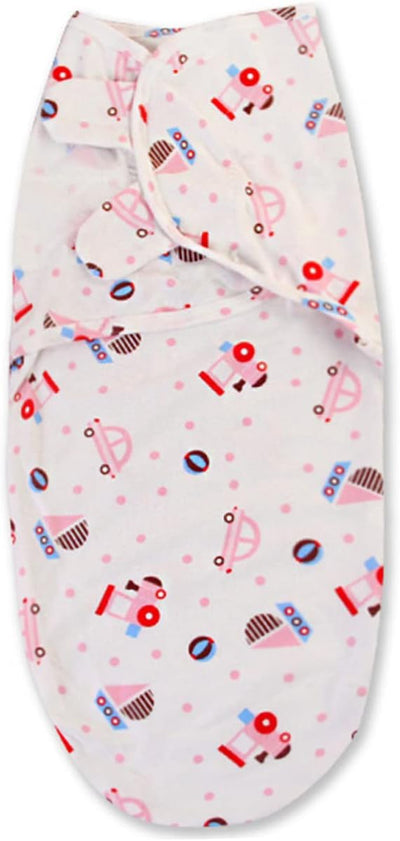 KASSY POP Baby Cotton Swaddle Adjustable Infant Wrap 23 X 23 Inches Baby Swaddle Blanket - Car Print