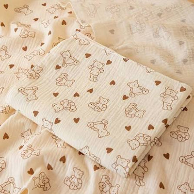 Kassy Pop Quilts Crib Blanket Baby Wrap Receiving Wrap Infant Cover Bedding Breathable Swaddles Infant Bedding Crib , 100x100 cm - Cream