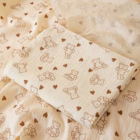 Kassy Pop Quilts Crib Blanket Baby Wrap Receiving Wrap Infant Cover Bedding Breathable Swaddles Infant Bedding Crib , 100x100 cm - Cream