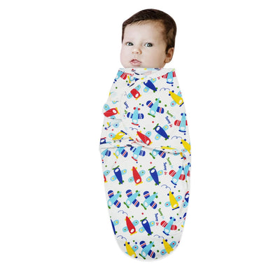 KASSY POP Baby Cotton Swaddle Adjustable Infant Wrap 23 X 23 Inches Baby Swaddle Blanket -  Aeroplane Print