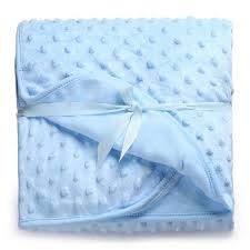 Kassy Pop Fleece Multipurpose Blanket Wrapping Sheets Swaddles for New Born to 1.5 Years, Unisex, Excellent Baby Shower Gift (Blue)