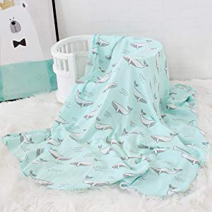 Kassy Pop 100% Bamboo Cotton Baby Swaddle Wrap Cum Receiving Blanket – Usable as a Burping Cloth & Bath Towel, Unisex, All Season Use, 125x100 cm