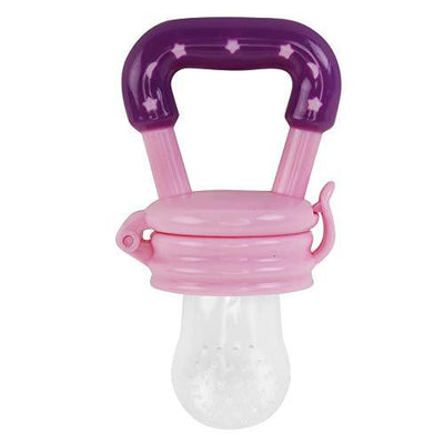 Kassy Pop Baby Pacifier Cum Bite Trainer, Baby Food Feeder for Fruits Vegetables - Safe, Reusable, Daily Use Must Have for Babies & Infants, 0-1 Yrs, Pink